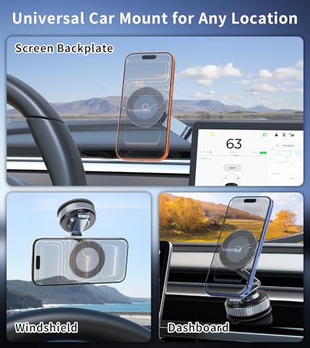 All-metal Magnetic Car Mount for Tesla,Strong Magnet &Foldable Phone Holder - size: 001