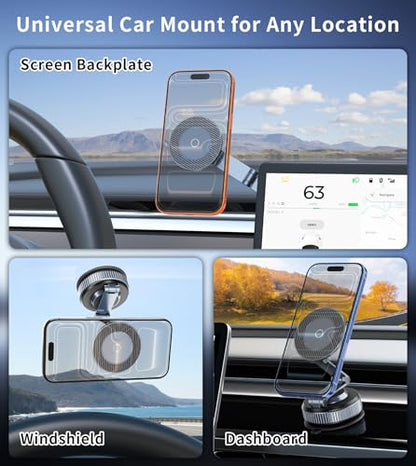 All-metal Magnetic Car Mount for Tesla,Strong Magnet &Foldable Phone Holder - size: 001
