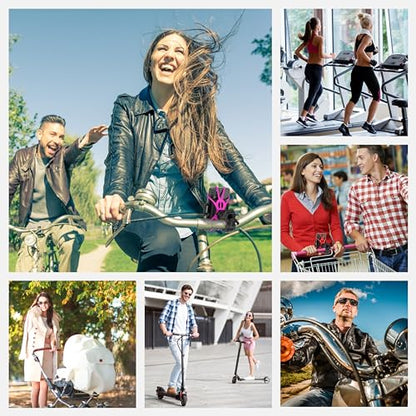 TruActive Premium Bike Phone Mount Holder | Universal Cell Phone Mount for 4"-7" Phones | Includes 6 Reusable Color Bands | Tool Free Handlebar Mount for Bicycle, Motorcycle, Electric Scooter, ATV - style: Bike Phone Mount