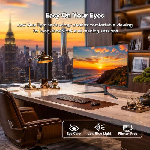 27 Inch Curved Monitor, FHD 1080P 100Hz Computer Display | 1800R VA Screen, 4000:1 Contrast, 99% sRGB, HDR10, FreeSync, HDMI, DisplayPort, VESA 100x100mm Monitor for Office, Study, Home PC - size: 27 inch