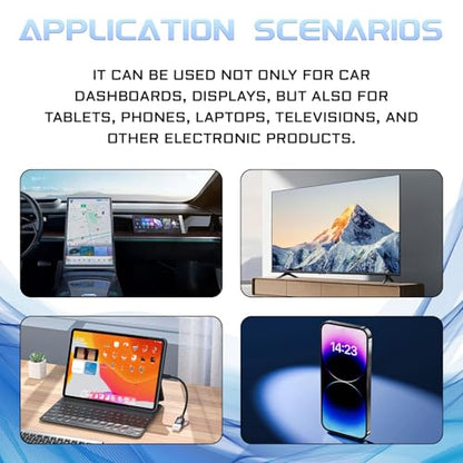Car Screen Cleaner Car Wipes Interior Cleaning, Dashboard Screen Cleaner Cloth for Car LCD Display, Microfiber Auto Touch Screen Cleaning Pad for Tesla, Mercedes Benz(Square)