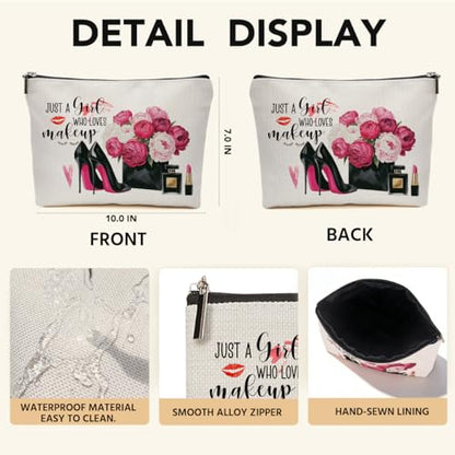 Fashion Makeup Bag, Floral High Heel Cosmetic Bags Travel Organizer Bag - color: Multicolor 0078