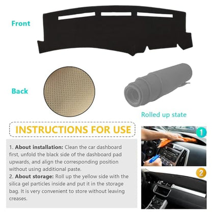 Dashboard Cover Suitable for Chevrolet Silverado 1500 2500 3500 1999-2006 Car Dashboard Cover Sun Visor Mat Non-Slip Polyester Dashboard Accessories - size: 1999-2006 For Chevrolet Silverado