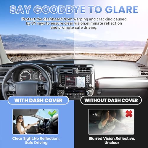 Sunsdrew Dash Cover for 2010-2024 Toyota 4Runner Dashboard Cover Mat - size: 10-24 4Runner Dash Cover