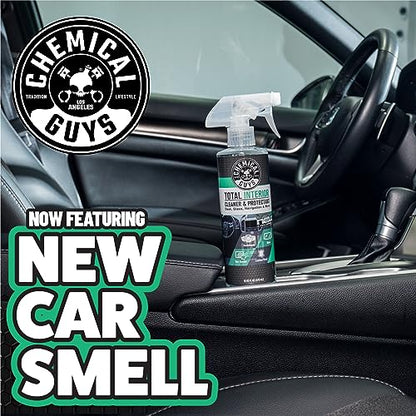 Chemical Guys, Total Interior Cleaner Variety Kit, New Car & Black Cherry - size: 48 Fl Oz (Pack of 1), style: 3-Pack + Towel