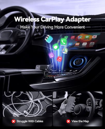 Wireless CarPlay & Android Auto Adapter, Convert Wired to Wireless
