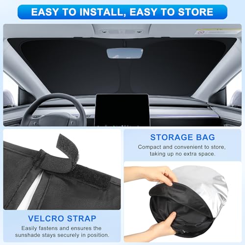 INSAUTO Custom Fit Windshield Sun Shade for Dodge Charger 2011-2023