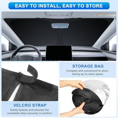 INSAUTO Custom Fit Windshield Sun Shade for Dodge Charger 2011-2023