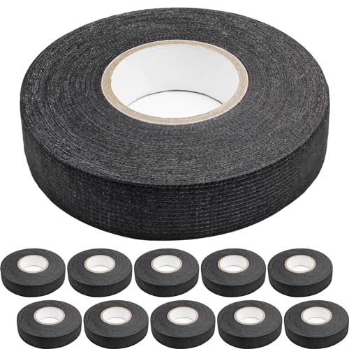 Electriduct Wire Harness Tape 3/4 Inch 50 Feet High Temperature Fleece Wire Loom Tape Self-Adhesive Heat Resistant Cloth Wrap for Automotive Engine Electrical Wiring - Pack of 10 Rolls - style: 50FT (10 Rolls)