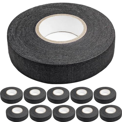 Electriduct Wire Harness Tape 3/4 Inch 50 Feet High Temperature Fleece Wire Loom Tape Self-Adhesive Heat Resistant Cloth Wrap for Automotive Engine Electrical Wiring - Pack of 10 Rolls - style: 50FT (10 Rolls)