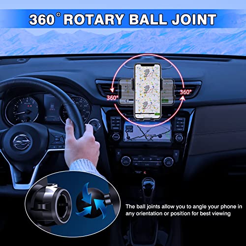 Karltys Compatible with Cell Phone Holder Nissan Rogue 2014-2020 (Not for Rogue Select) /Rogue Sport 2017-2023 /Murano 2015-2023 Car Mobile Phone Holder Dashboard Air Vent Mount Adjustable Stand - size: 14-20 Rogue 15-23 Murano Phone Holder