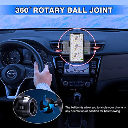 Karltys Compatible with Cell Phone Holder Nissan Rogue 2014-2020 (Not for Rogue Select) /Rogue Sport 2017-2023 /Murano 2015-2023 Car Mobile Phone Holder Dashboard Air Vent Mount Adjustable Stand - size: 14-20 Rogue 15-23 Murano Phone Holder
