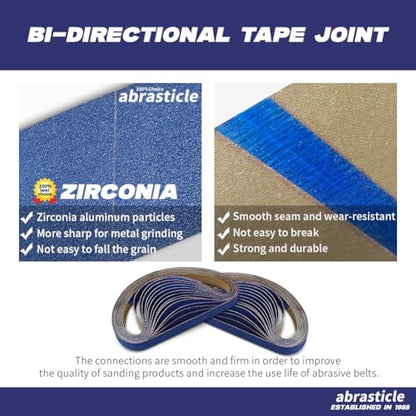 1" x 30" Zirconia Knife Sharpening Sanding Belts for Metal, 1 x 30 Inch Zirconia Metal Grinding Sand Paper, 15 PCS 3 Each of 40/60/80/120/150 Assorted Grits - size: 1" x 30" Assorted Grit(15 pack)