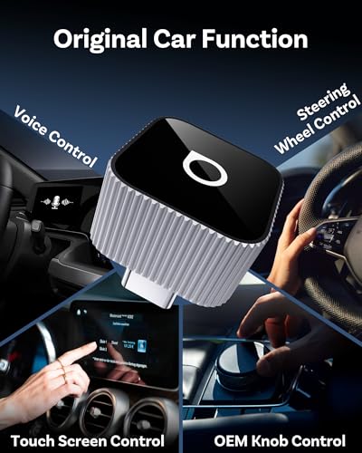 OTTOCAST Mini Cube 3.0 USB C Wireless CarPlay & Android Auto Adapter 2026– Plug & Play, Fast Auto-Reconnect (Silver) - color: Silver, size: USB C