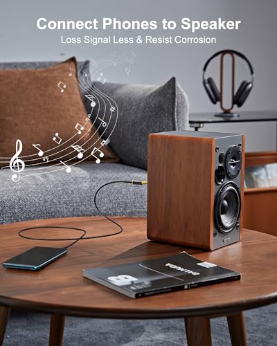 ANDTOBO 1/4 inch Male to 3.5mm Female Stereo Audio Jack Pure Copper Adapter for Headphone, Amp, 2 Pack-Black - color: 1/4 Male to 3.5mm Female -2PACK