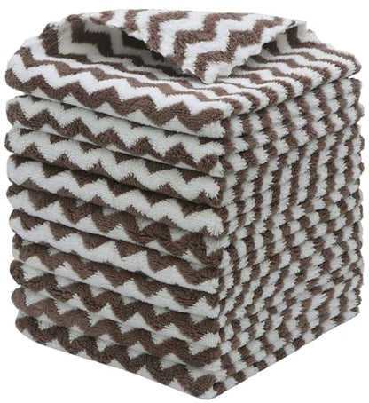 Microfiber Cleaning Cloth, 10 Pack Microfiber Rags,12inx12in, Brown - color: Brown