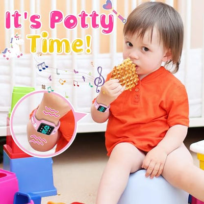 BEN NEVIS Potty Training Watch, Digital Toddler Watch with Countdown/Music/Alarm Clocks/Vibration Reminder and Waterproof, Remind Toddler to Go to The Toilet - color: 03-Rose-Unicorn