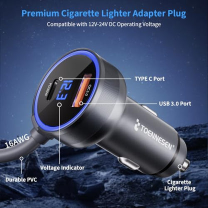 Starlink Mini Car Adapter with 10FT DC Power Cable, Durable 16AWG