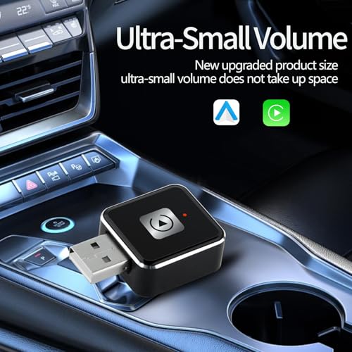 Wireless Carplay Adapter, Android Auto Adapter 2025 Carplay, Plug and Play Convert Wired to Wireless Supports Car Original Control, Mini Car Play Box for Cars - size: Big