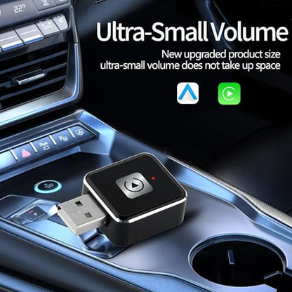 Wireless Carplay Adapter, Android Auto Adapter 2025 Carplay, Plug and Play Convert Wired to Wireless Supports Car Original Control, Mini Car Play Box for Cars - size: Big