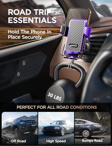 Wireless Car Charger, 15W Fast Charging Auto Clamping Car Charger Cell Phone Holder Mount Vent for iPhone 15 14 13 12 Mini Pro Max, Samsung Galaxy S24 Ultra S23 S22 S21+ Note 20, etc - Purple - color: PURPLE