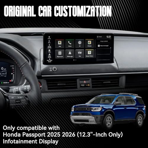 GPS Screen Protector fit for Honda Passport 2025-2026 12.3 Inch - size: Fit for Honda Passport 2025-2026