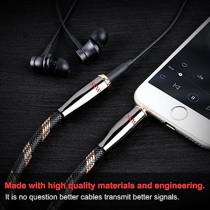 SKW Durable AUX Extension Cord, Pure Audio Transmission, 3.5mm Aux Jack Audio Extension Cable, Double Shielded Braided Male to Female Aux Adapter 4.9ft/1.5m - size: 4.9ft (1.5m)