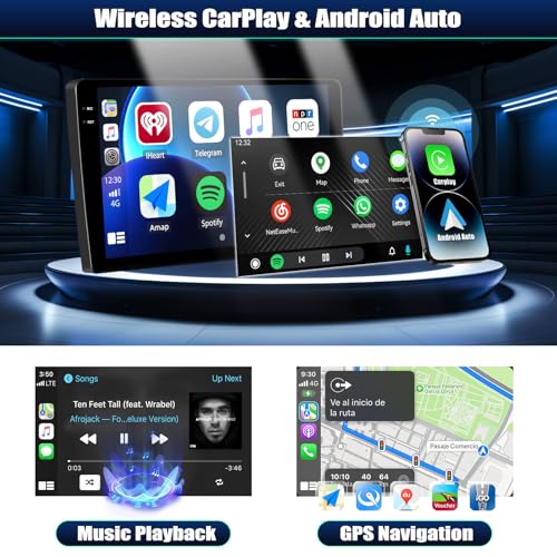 Android 15 4+128G Car Stereo for Dodge Grand Caravan 2010-2020 Chrysler Grand Town/Country 2011-2016 with Wireless Carplay Android Auto,9" Incell Touchscreen 32-EQ Bluetooth 5.0 GPS WiFi SWC+Canbus - color: P3-4+128G