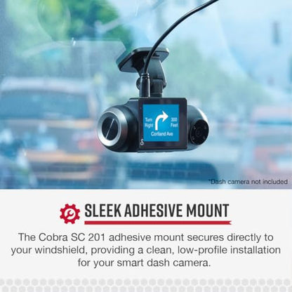 Cobra Dash Camera Adhesive Windshield Mount - style: SC 201 Adhesive Mount
