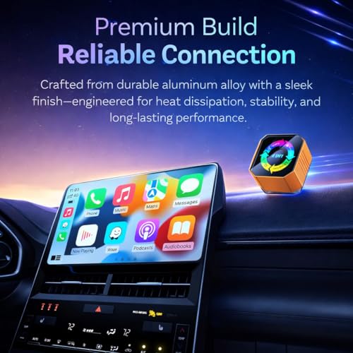 Bluradio 4-in-1 Wireless CarPlay Adapter for Wired CarPlay, Android Auto