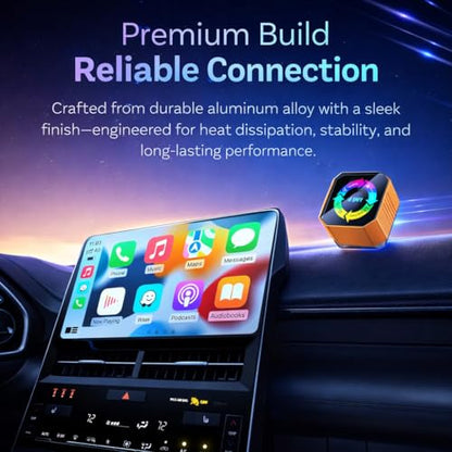 Bluradio 4-in-1 Wireless CarPlay Adapter for Wired CarPlay, Android Auto