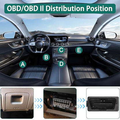 MEIRIYFA OBD OBD2 Power Cable for Dash Camera OBD to Mini USB Right Angle Hardwire Charger 90° Degree Wire Cord,12V-24V to 5V 3A 24 Hours Surveillance/Acc Mode with Switch Button (Mini USB) - style: Mini USB