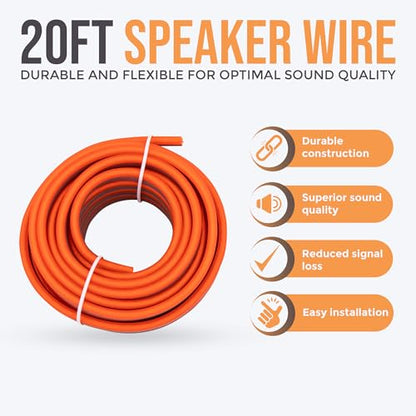 Elite Audio 4 Gauge Amplifier Wiring Kit, 2000W CCA Amp Install Kit – EA-PRMK2 - size: 4 Gauge (Full Size ANL)