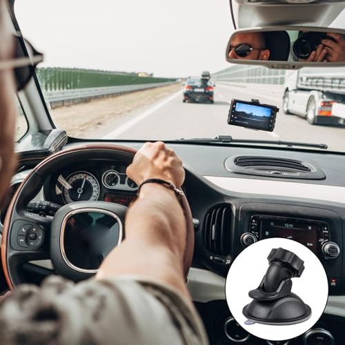 Car Camera Mount,Suction Removable Rotatable | Auto Dash Cam Suction Cup Bracket | for RV SUV GPS Navigation Windshield Dashboard Vlogging Filming Driving