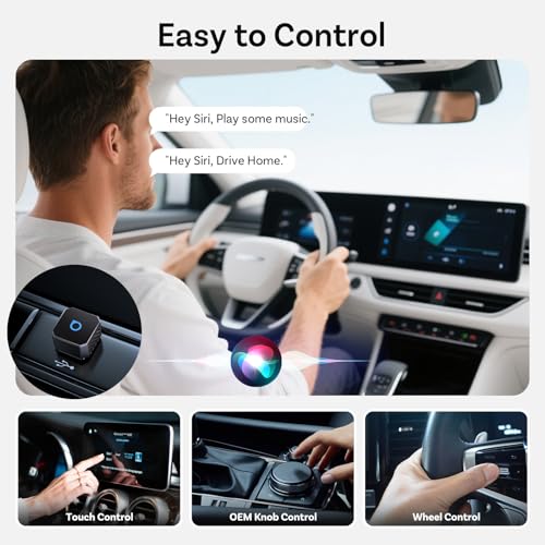 OTTOCAST Mini 3.0 (Pot) 2025 2-in-1 Wireless CarPlay/Android Auto Adapter, 5GHz WiFi, Auto Connect for 2016+ Cars - color: Black