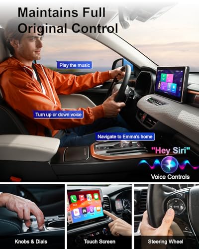 Wireless CarPlay Adapter for Apple iPhone, Convert Wired CarPlay to Wireless, Mini Size with USB-A to USB-C Adapter, Stable Control & No Delay Latency (White) - color: White
