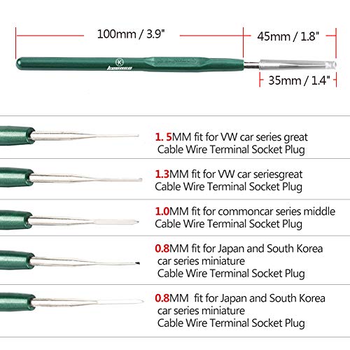 Terminal Tools, 5pcs/Set DIY Alloy Automotive Wire Harness Pin Removal Tool Plug Pin Removal Dismount Kit