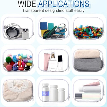 Sanwuta 6 Clear Hard Zipper Case, Clear, 7.87 x 5.9 x 2 Inch - color: White, size: 7.87 x 5.9 x 2 Inch