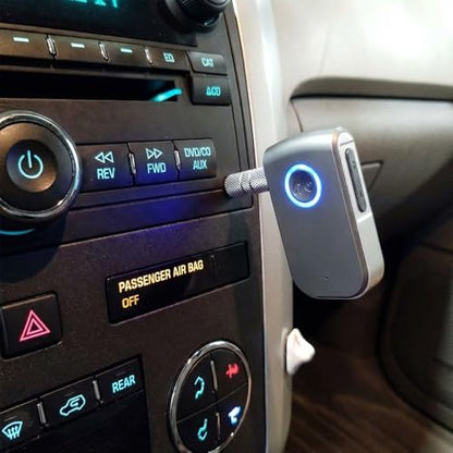 Bluetooth AUX Adapter for Car,3.5mm Wireless Receiver AUX Bluetooth Car Adapter,Hands-Free Call for Cars, Speakers, Stereo Systems and Headphones