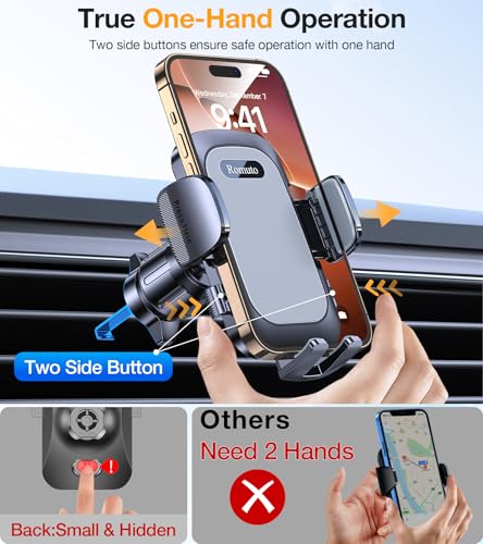 Romuto Phone Holders for Your Car Phone Holder Mount【90+LBS Suction Cup】 - color: Gray