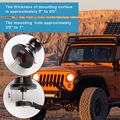 Car Radio Antenna AM FM Waterproof Marine Antenna for Golf Cart ATV UTV RV Car Stereo Boat Mast Flexible Truck Excavator Tractor RVR Yacht Pontoon - color: Black
