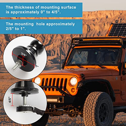 Car Radio Antenna AM FM Waterproof Marine Antenna for Golf Cart ATV UTV RV Car Stereo Boat Mast Flexible Truck Excavator Tractor RVR Yacht Pontoon - color: Black