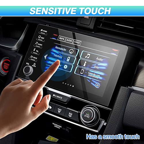Autorder Custom Fit for Screen Protector 2019-2021 Honda Civic LX EX Touring Si EX-L 4 Buttons Tempered Glass 9H Navigation Touchscreen Protective Film - size: 2019-2021 Civic