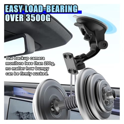 Windshield Mount for 4.3"/5" Backup Camera Display Monitor - Rear View Camera Screen Mounting Bracket with Suction Cup - Car Play Screen Reverse Cameras Monitor Mount for Cars (2PCS) - size: 2PCS