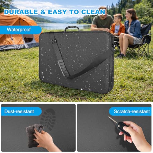 Starlink Gen 3 Case Starlink Standard Case for Travel, RV and Outdoor Protection Waterproof EVA Carrying Case for Starlink Gen 3 Dust-Tight Crush-Resistant with Custom Internal Partitions (Black) - color: black