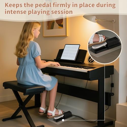 10" x 7.5" Premium Non-Slip Piano Sustain Pedal Mat - color: Clear