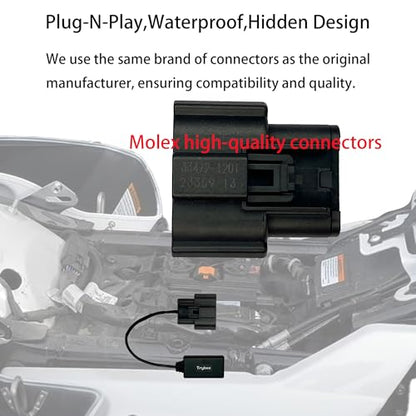 Waterproof Wireless CarPlay Bypass Harness Adapter, Plug and Play,Fit for Harley 2023.5-up CVO, 2024 Street Glide,Road Glide,2024 CVO Road Glide ST,2025 Street Glide Ultra