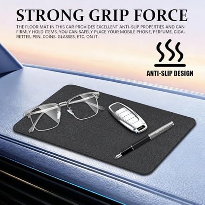 Car Dashboard Non Slip Mat, Car Dashboard Mat, Universal PVC Sticky Adhesive Pad, Auto Accessories Multifunctional Auto Grip Mat for Phones Sunglasses Keys Electronic Devices (Car Texture) - color: Car Texture