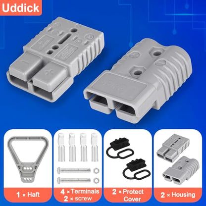 175A Battery Quick Disconnect Connecteur, 600V Wire Harness Connector Plug for Cars, Trailers, Motors, and Electronics Maintenance(2PC 1/0AWG 1Handle) - size: 2PC 1/0AWG 1Handle