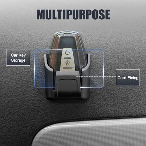 Car Key Fob Holder, Car Garage Keys Card Holder for Dashboard, Multifunctional Key Remote Organizer with Strong Double-sided Adhesive Tape, Universal Fit for Truck SUV (Black) - size: 1 PCS